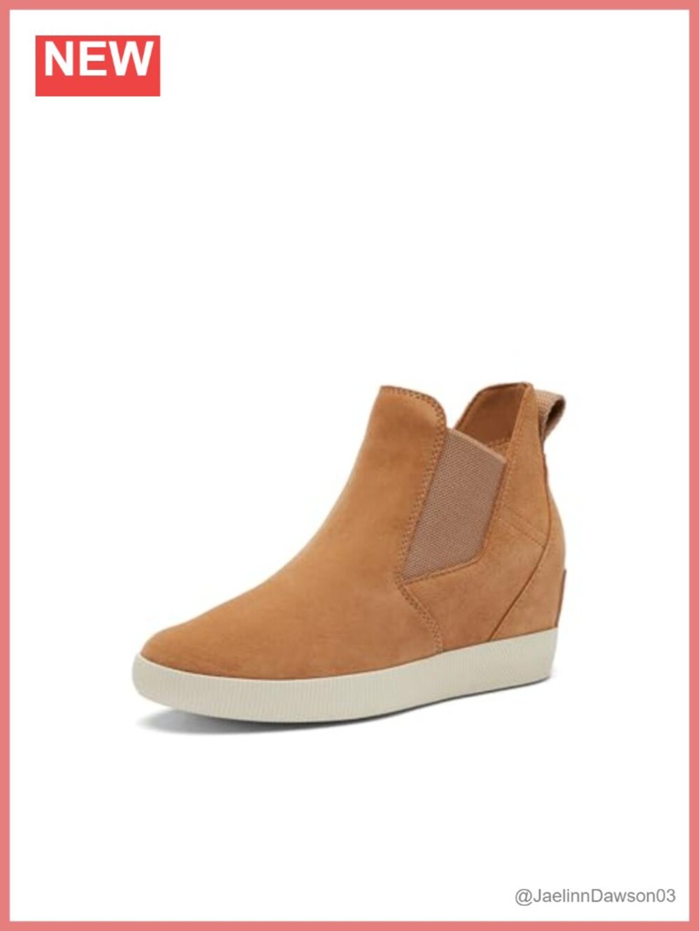 Suede Waterproof Slip-On Wedge Bootie with Removable Footbed